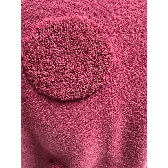 Tahari Sweater Burgundy Polka Dot Pullover Sweater Sz Large - Picture 4 of 11